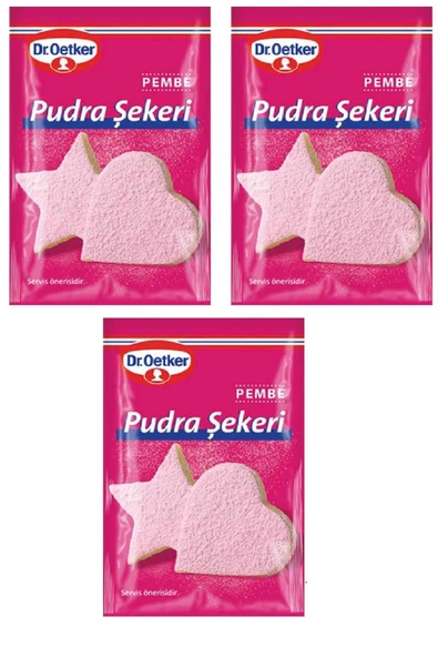 Dr. Oetker Pudra Şekeri Pembe 15 gr (3 Adet) ürün görseli 1