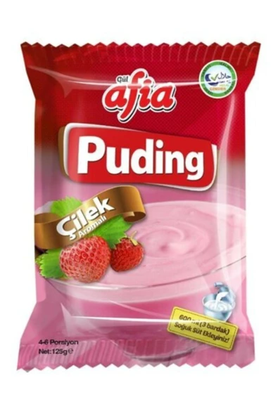 Afia Çilek Aromalı Puding 115gr 3 Adet ürün görseli 1