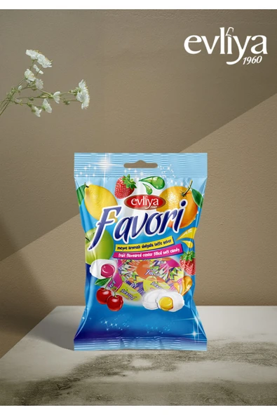 Evliya Şekerleme Favori Meyve Aromalı Toffe Şeker 350 gr ürün görseli 1