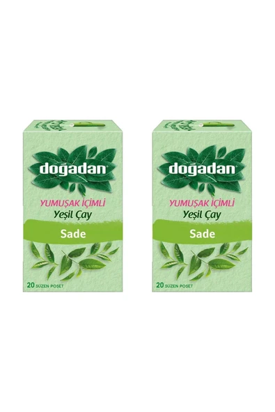 Doğadan 20'li Yumuşak Içimli Yeşil Çay Sade X 2 Adet ürün görseli 1