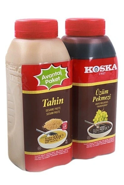 Koska Pratik Tahin Pekmez Avantaj Paket (400g Üzüm Pekmezi + 300g Tahin) ürün görseli 1