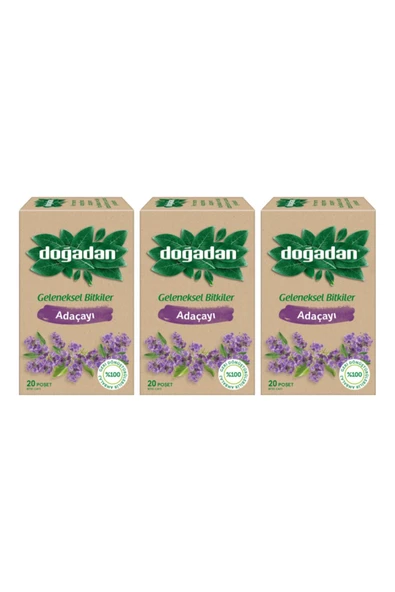 Doğadan Adaçayı 20 Li Poşet X 3 Adet ürün görseli 1