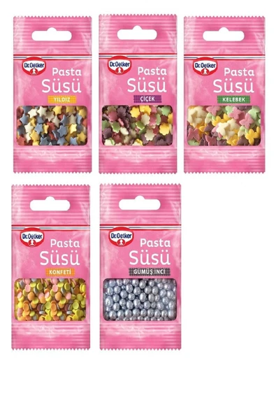 Dr. Oetker Dekor Serisi Çiçek+kelebek+konfeti+gümüş Inci+yıldızlar ürün görseli 1