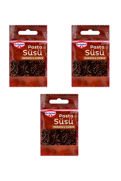 Dr. Oetker Pasta Süsü Kakaolu Çubuk 3'lü Set ürün görseli 1