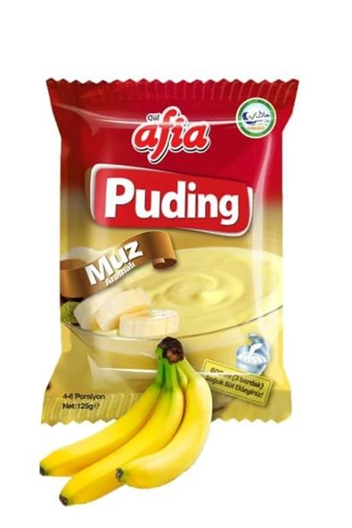 Afia Muz Aromalı Puding 115 Gr 3 Adet ürün görseli 1