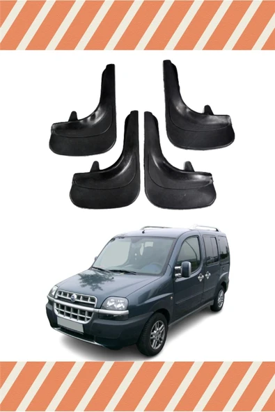 EAGLEKİDS  HG Fiat Doblo 2000-2010 Racing Yazılı 4'lü Tozluk Çamurluk Paçalık ürün görseli 1