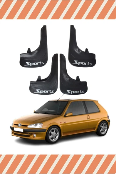 BOXING DAY  Peugeot 106 Sports Yazılı 4'lü Tozluk Çamurluk Paçalık ürün görseli 1