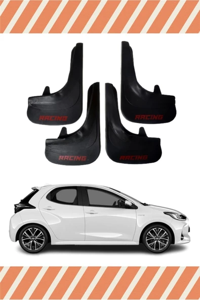 needesen  Toyota Yaris Racing Yazılı 4'lü Tozluk Çamurluk Paçalık ürün görseli 1