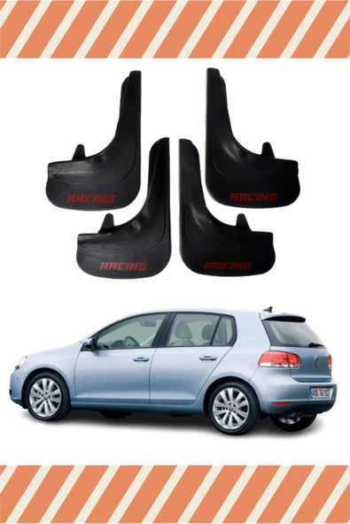 TRADESMAN  Volswagen Golf 6 Racing Yazılı 4'lü Tozluk Çamurluk Paçalık ürün görseli 1