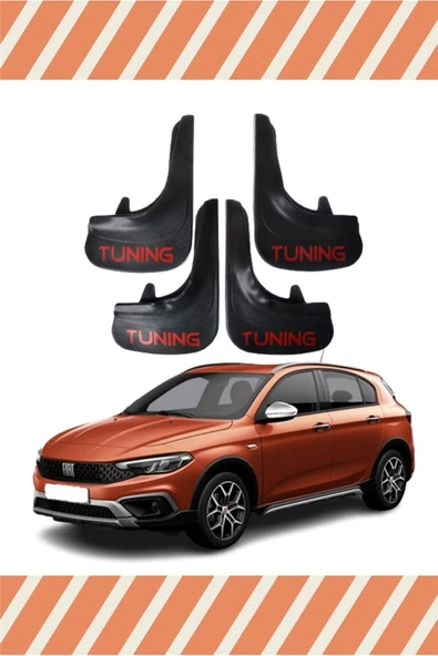 Ne verelim size  Fiat Egea Cross TümUyumlu Kasalar Tunıng Yazılı 4'lü Tozluk Çamurluk Paçalık ürün görseli 1