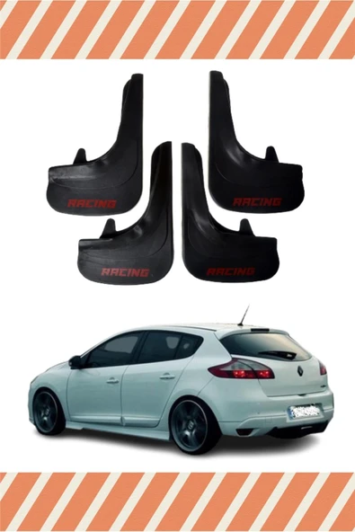 Ne verelim size  Renault Megane 3 Hb 2010-2016 Racing Yazılı 4'lü Tozluk Çamurluk Paçalık ürün görseli 1