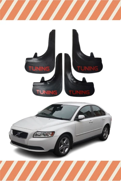 Carats shop  HG Volvo S 40 Racing Yazılı 4'lü Tozluk Çamurluk Paçalık ürün görseli 1