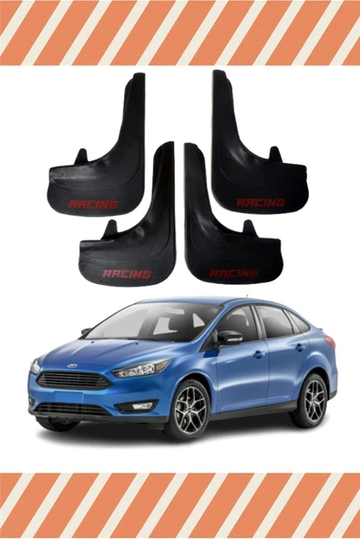 needesen  Ford Focus 3 Sd 2011-2015 Racing Yazılı 4'lü Tozluk Çamurluk Paçalık ürün görseli 1