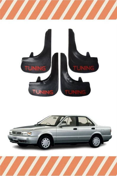KRMNSTYLE  Nissan Sunny Tunıng Yazılı 4'lü Tozluk Çamurluk Paçalık ürün görseli 1