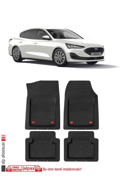 Alpax  Ford Focus Paspas 2018-2025 Modellere Uyumlu Kesilebilir Özelliği Olan 4d Havuzlu Üniversal Paspas ürün görseli 1