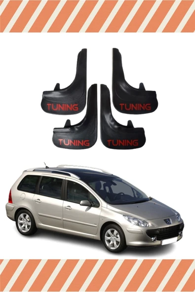 Ne verelim size  HG Peugeot 307 Stw Tüm Kasalar Tunıng Yazılı 4'lü Tozluk Çamurluk Paçalık ürün görseli 1