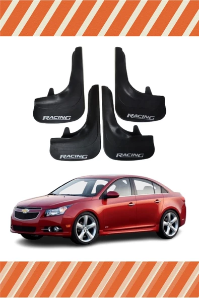 EAGLEKİDS  Chevrolet Cruze Sedan Racing Yazılı 4'lü Tozluk Çamurluk Paçalık ürün görseli 1