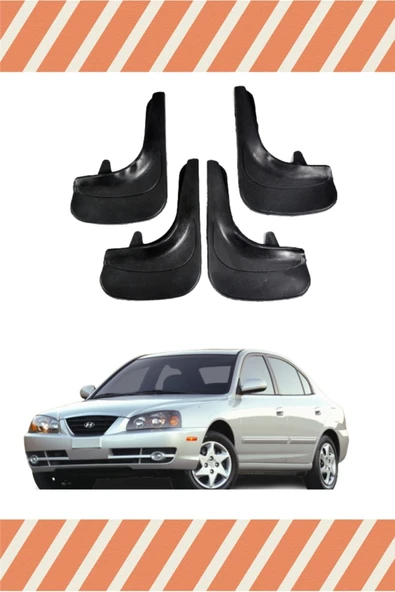 KRMNSTYLE  HG Hyundai Elentra 2002-2007 Racing Yazılı 4'lü Tozluk Çamurluk Paçalık ürün görseli 1
