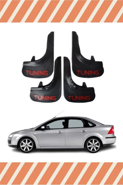 Ne verelim size  Ford Focus 2 Sd 2005-2011 Tunıng Yazılı 4'lü Tozluk Çamurluk Paçalık ürün görseli 1