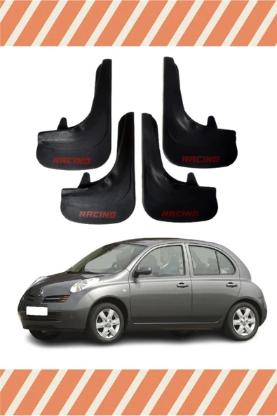 Ne verelim size  YB Nissan Micra Racing Yazılı 4'lü Tozluk Çamurluk Paçalık ürün görseli 1
