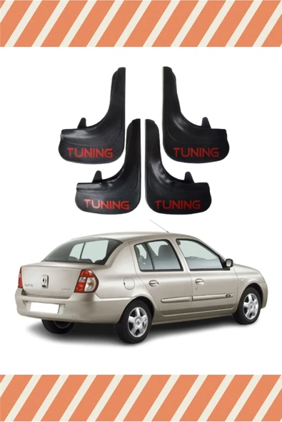 KRMNSTYLE  Renault Clio 2 Tunıng Yazılı 4'lü Tozluk Çamurluk Paçalık ürün görseli 1