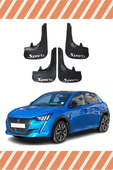 Heda Tex  Peugeot 208 Tüm Kasalar Sports Yazılı 4'lü Tozluk Çamurluk Paçalık ürün görseli 1