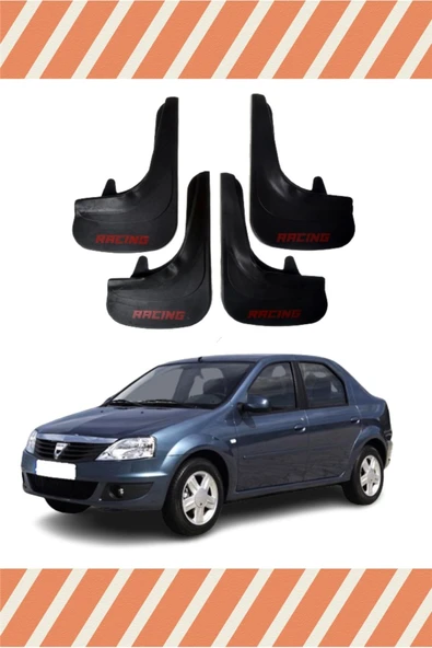 Heda Tex  Dacia Logan Sd 2006-2011 Racing Yazılı 4'lü Tozluk Çamurluk Paçalık ürün görseli 1