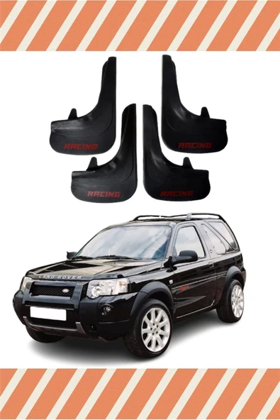 GLIMMERY  Land Rover Uyumlu Freelander 1 Racing Kırmızı Yazılı 4'lü Tozluk Çamurluk Paçalık ürün görseli 1