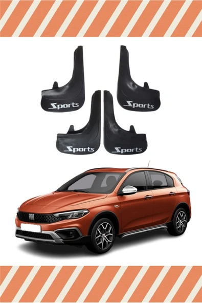 Heda Tex  Fiat Egea Cross Tüm Kasalar Sports Yazılı 4'lü Tozluk Çamurluk Paçalık ürün görseli 1