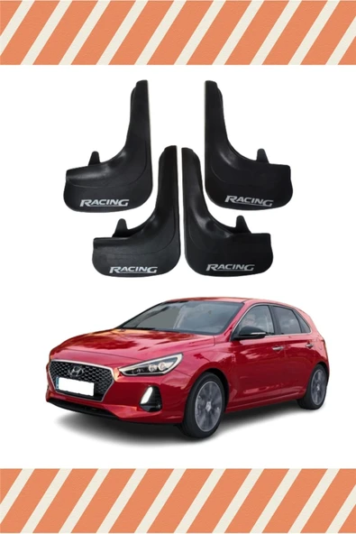 Heda Tex  DB Hyundai I30 Racing Yazılı 4'lü Tozluk Çamurluk Paçalık ürün görseli 1