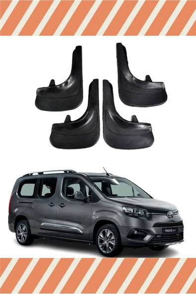 Heda Tex  YB Toyota Proace City Racing Yazılı 4'lü Tozluk Çamurluk Paçalık ürün görseli 1