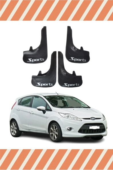 Heda Tex  Ford Fiesta 2010-2017 Sports Yazılı 4'Lü Tozluk Çamurluk Paçalık ürün görseli 1