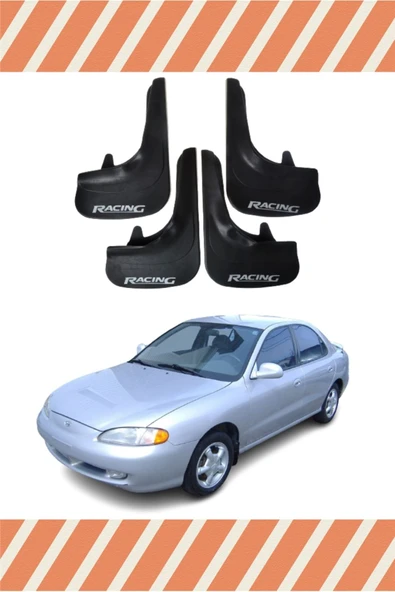 TESORİ TESSİLLİ  DB Honda Elentra 1996-2001 Racing Yazılı 4'lü Tozluk Çamurluk Paçalık ürün görseli 1