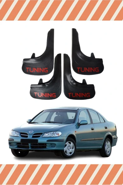 elussan  Nissan Almera Tuning Yazılı 4'lü Tozluk Çamurluk Paçalık Uyumlu ürün görseli 1