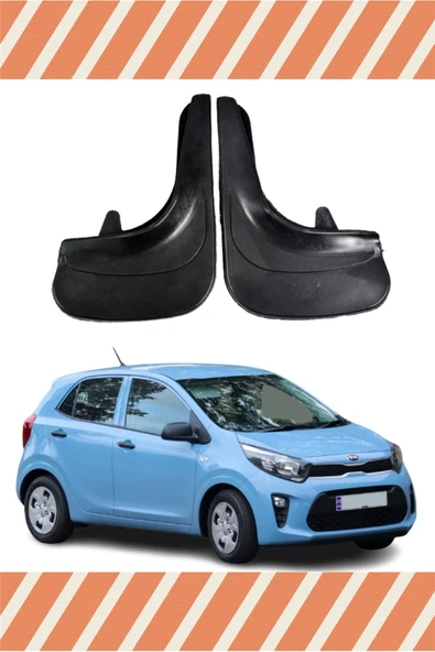 Heda Tex  Kia Pıcanto Racing Beyaz Yazılı 2'li Tozluk Çamurluk Paçalık ürün görseli 1