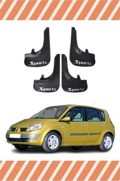 Heda Tex  Renault Scenic Tüm Kasalar Sports Yazılı 4'lü Tozluk Çamurluk Paçalık ürün görseli 1