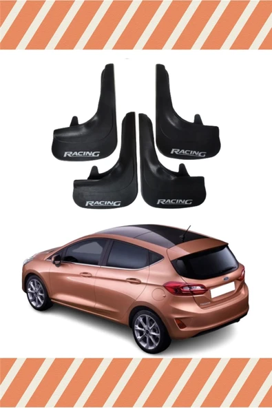 Heda Tex  Ford Fiesta 2018 Ve Sonrası Racing Yazılı 4'lü Tozluk Çamurluk Paçalık Uyumlu ürün görseli 1