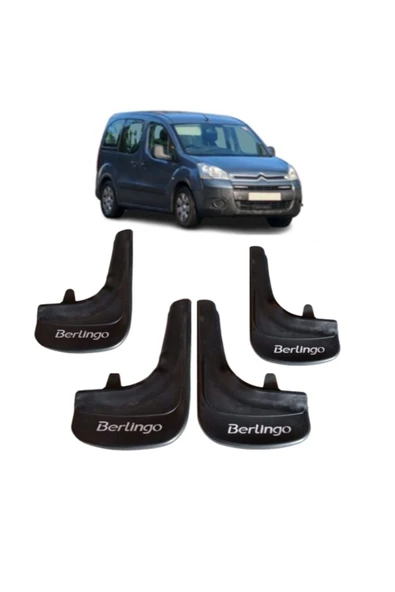 Heda Tex  Citroen Berlingo 2008-2018 4'Lü Berlingo yazılı Tozluk Çamurluk Paçalık ürün görseli 1