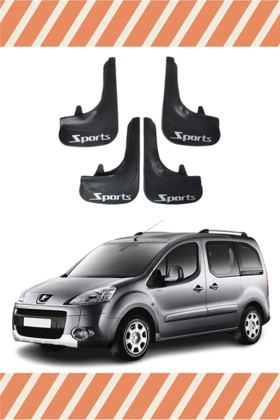 Heda Tex  Peugeot Partner Sports Yazılı 4'lü Tozluk Çamurluk Paçalık ürün görseli 1