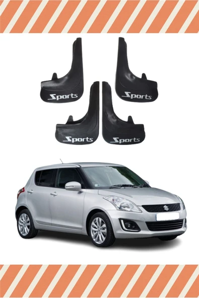 Heda Tex  Suziki Swift Sports Yazılı 4'lü Tozluk Çamurluk Paçalık ürün görseli 1