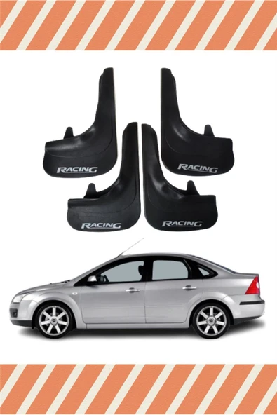 Alpax  Ford Focus 2 Sd 2005-2011 Racing Yazılı 4'lü Tozluk Çamurluk Paçalık ürün görseli 1