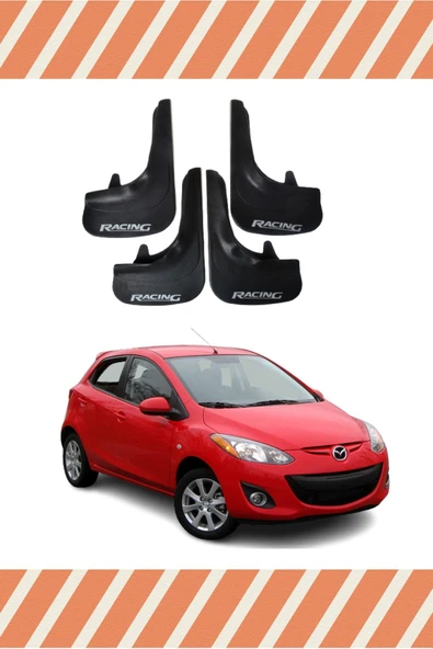 ENGALERİA  Mazda 2 Racing Yazılı 4'lü Tozluk Çamurluk Paçalık ürün görseli 1