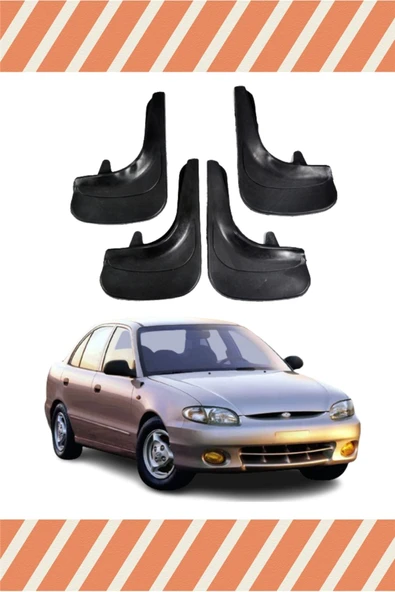 Heda Tex  HG Hyundai Excel Tüm Kasalar Racing Yazılı 4'lü Tozluk Çamurluk Paçalık ürün görseli 1