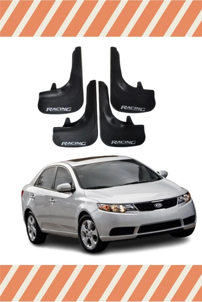 Heda Tex  Kia Cerato 2009-2015 Racing Yazılı 4'lü Tozluk Çamurluk Paçalık ürün görseli 1