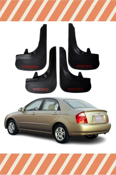 Heda Tex  HG Kia Cereato 2004-2009 Racing Yazılı 4'lü Tozluk Çamurluk Paçalık ürün görseli 1