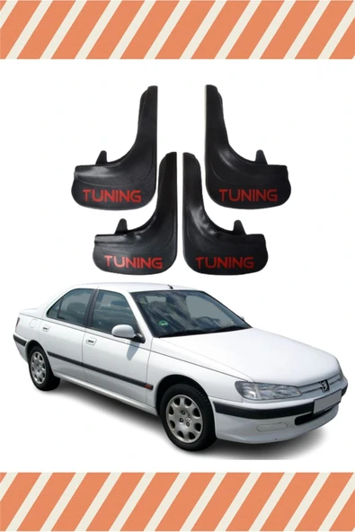 Heda Tex  Peugeot 406 Tunıng Yazılı 4'lü Tozluk Çamurluk Paçalık ürün görseli 1