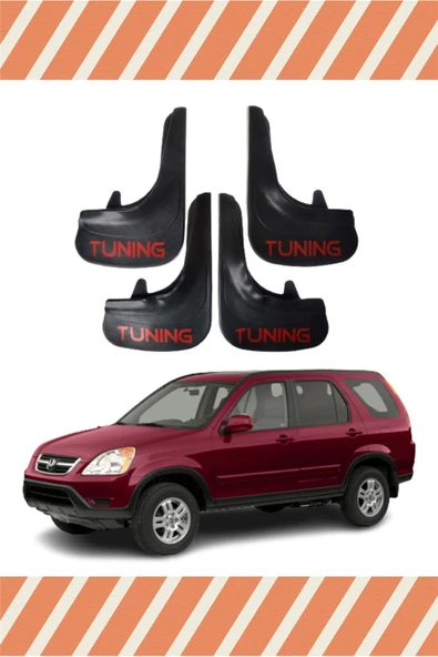 ENGALERİA  Honda Cr-v 2002-2007 Tuning Yazılı 4'lü Tozluk Çamurluk Paçalık Uyumlu ürün görseli 1