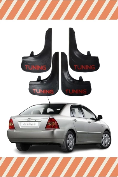 Heda Tex  DB Toyota Corolla Tüm Kasalar Tunıng Yazılı 4'lü Tozluk Çamurluk Paçalık ürün görseli 1