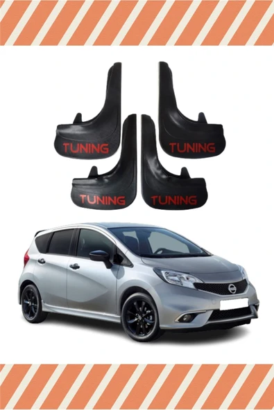 BUNGALERİ  DB Nissan Note Tunıng Yazılı 4'lü Tozluk Çamurluk Paçalık ürün görseli 1