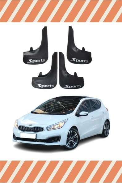 Heda Tex  Kia Ceed Sports Yazılı 4'lü Tozluk Çamurluk Paçalık ürün görseli 1